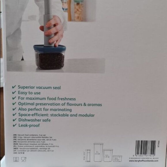 BergHOFF International Leo 4 Piece Vacuum 3 Container Food Storage Set - Picture 5 of 5